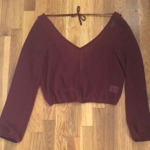 Tobi long sleeve crop top